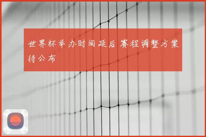 世界杯举办时间延后 赛程调整方案待公布